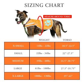 Reflective Dog Vest S Size Hi Visibility Fluorescent Blaze Orange Dog Vest Helps Protect Your PUP from Motorists & Hunting Accidents On or Off Le